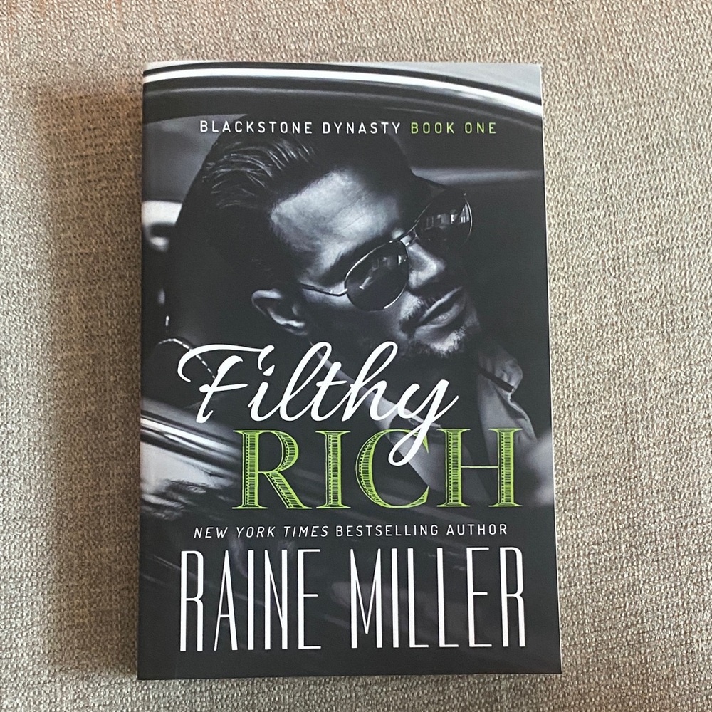 Popular Booktok romance novel Filthy Rich by Raine Miller Book Signed by Author